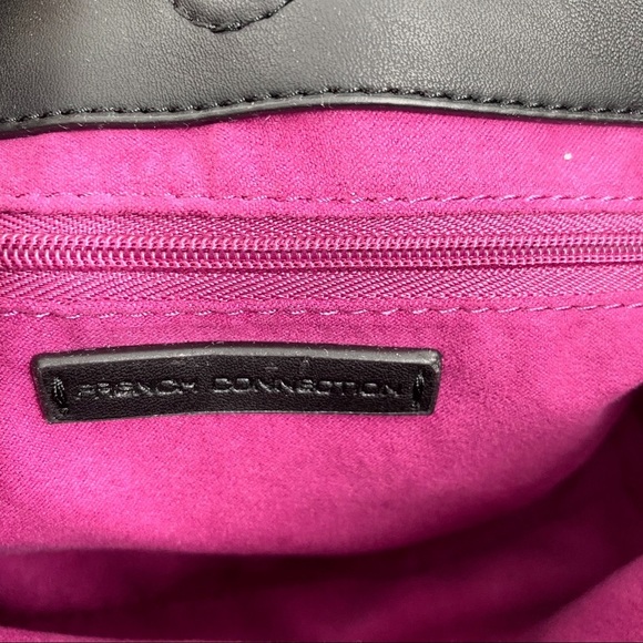 NWT Black French Connection Fringe Handbag - Picture 5 of 7